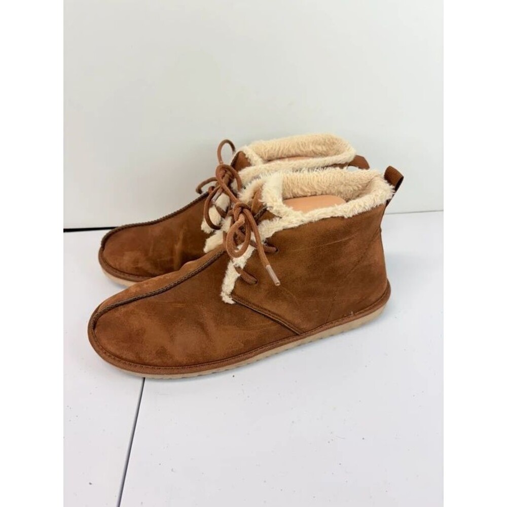 Rocket Dog Womens 10 Chestnut Brown Faux Suede Shearling Chukka Ankle Boots